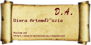 Diera Artemíszia névjegykártya